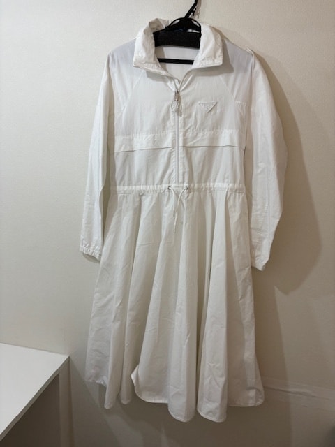 プラダ PRADA コットン ワンピース P3K05R S231 1XV2 ホワイト 40