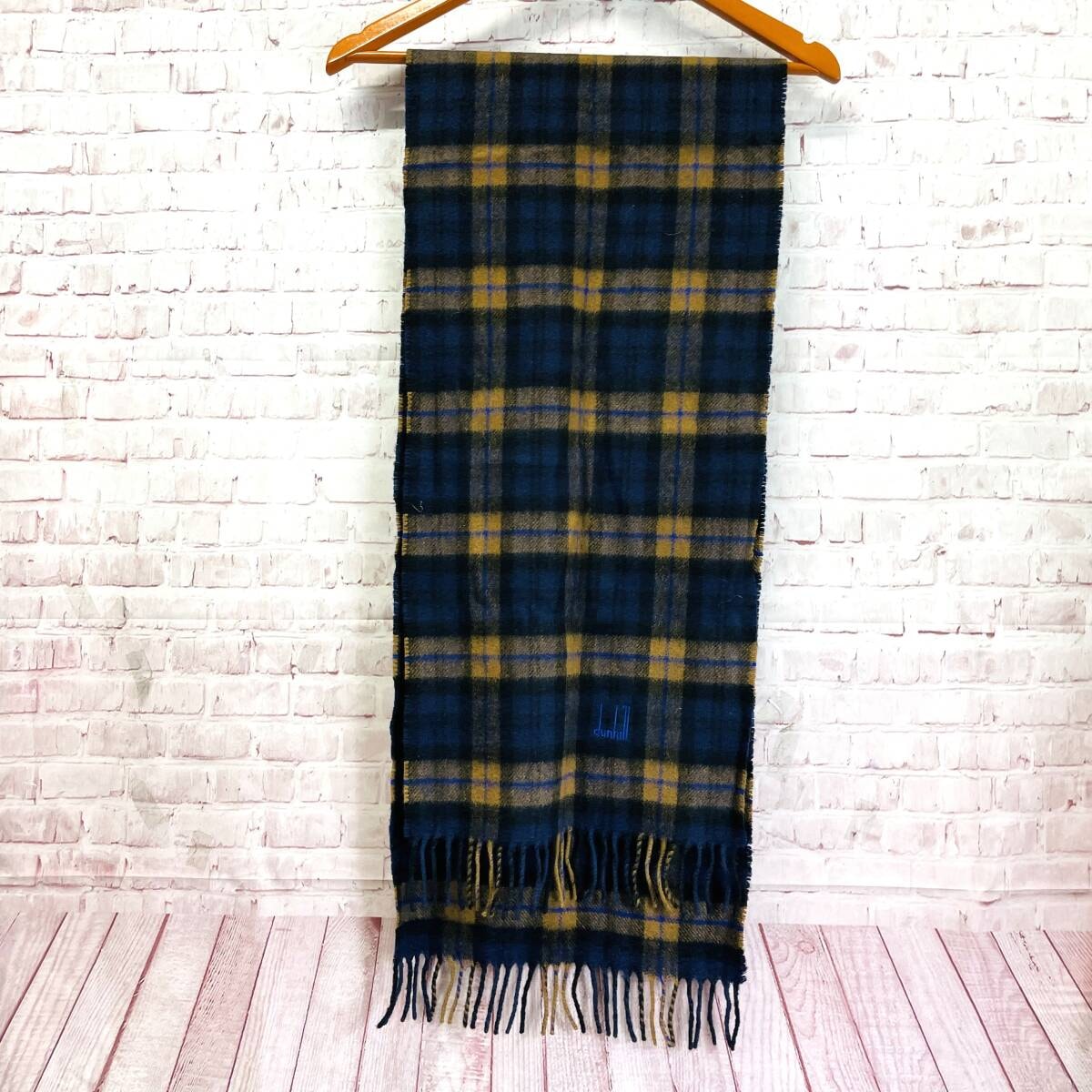 B (目立った傷や汚れなし)】dunhill ダンヒル カシミヤ100％ マフラー