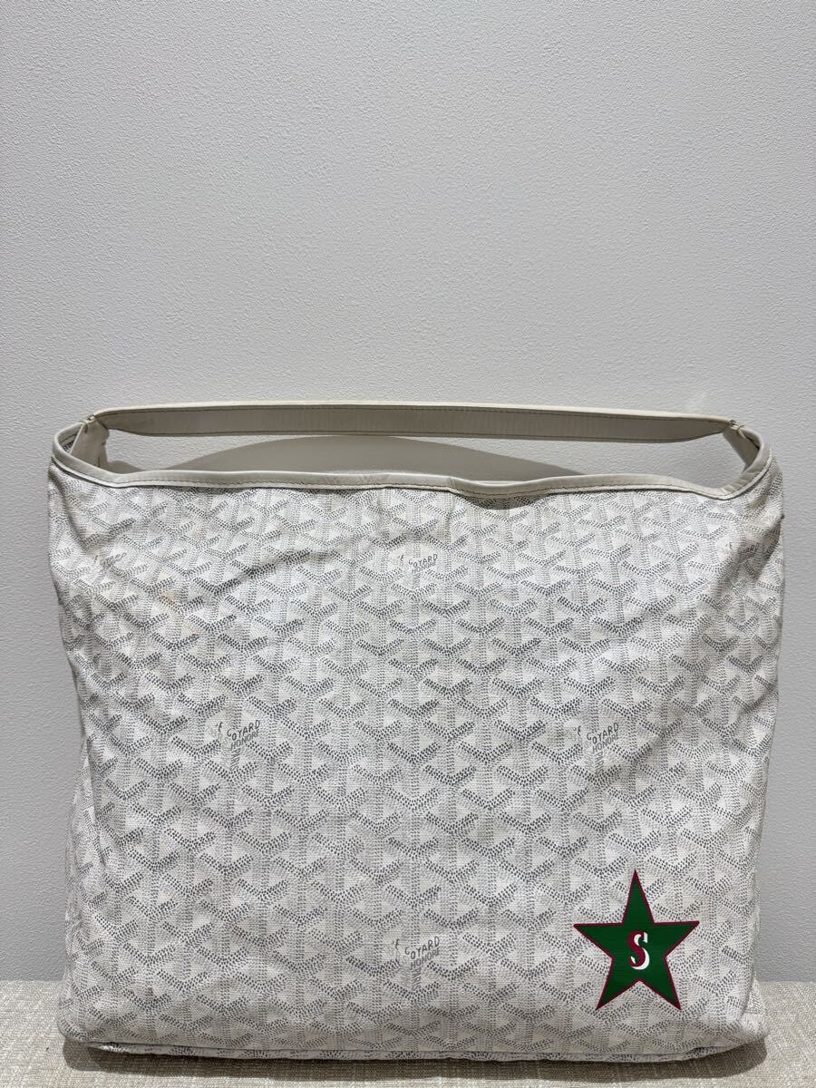 最終値下げ★【正規品・カスタムペイント入り・一点物！】GOYARD ゴヤール フィッジ バッグ AR0030063 白 汚れ