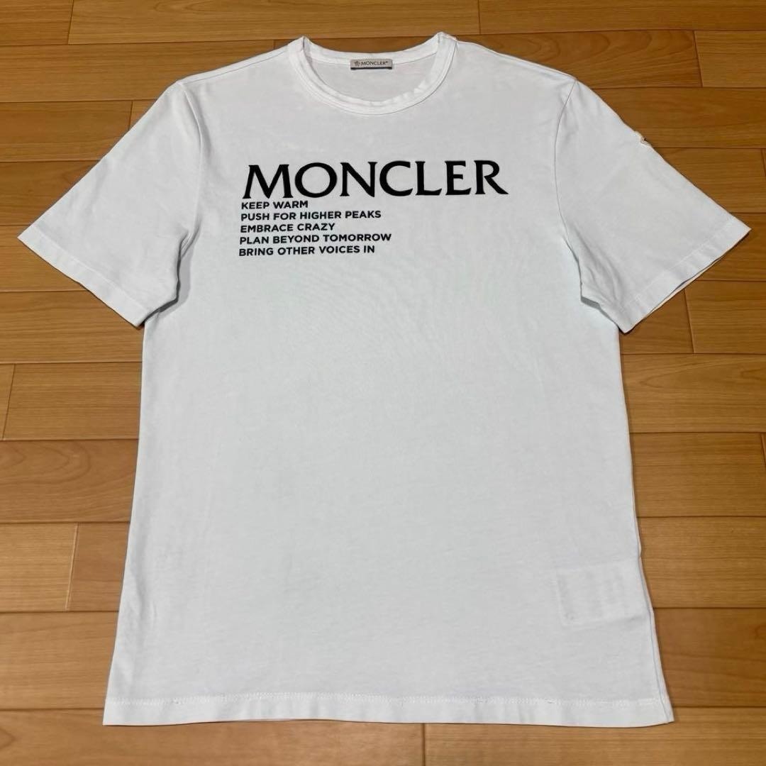 B (目立った傷や汚れなし)】モンクレール 文字ロゴ ワッペン Tシャツ