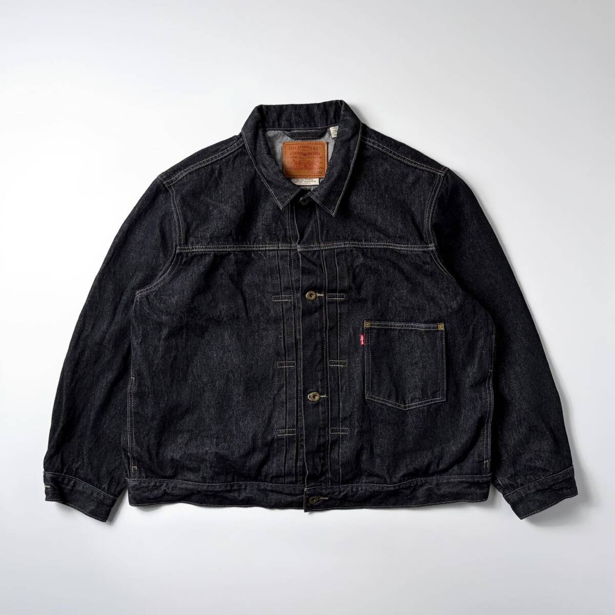 LEVI'S Premium Black Type ll Trucker Leather Jacket 