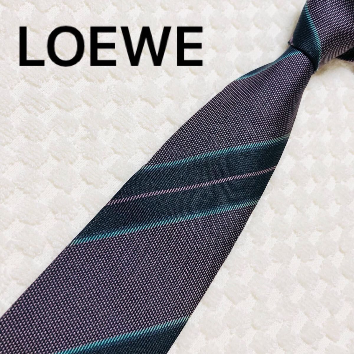 目立った傷や汚れなし】□表側美品□LOEWE ロエベ ネクタイ レジ