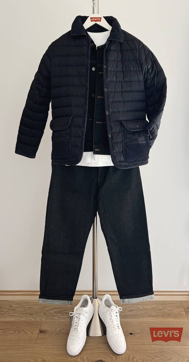 【美品】Levi's リーバイス キルティング ライトダウンジャケット Sサイズ
