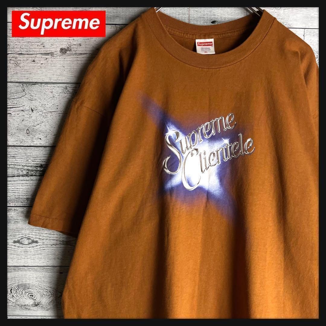 【希少XLサイズ】シュプリーム☆ センタービッグプリントロゴ入り 半袖Tシャツ