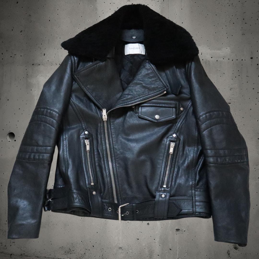 Saint Laurent/サンローラン レザーダブルライダースジャケット