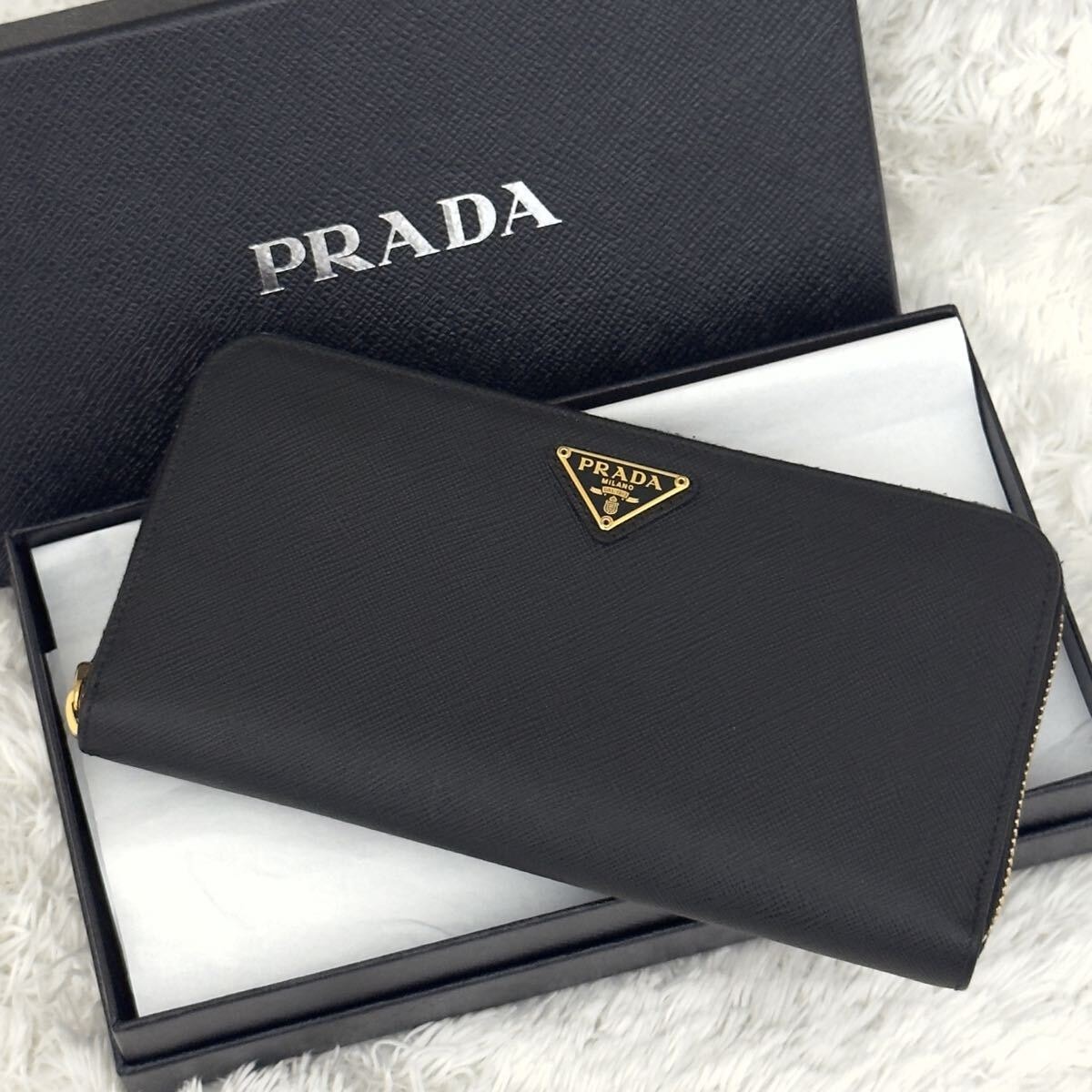 B (目立った傷や汚れなし)】☆極美品☆プラダ PRADA サフィアーノ