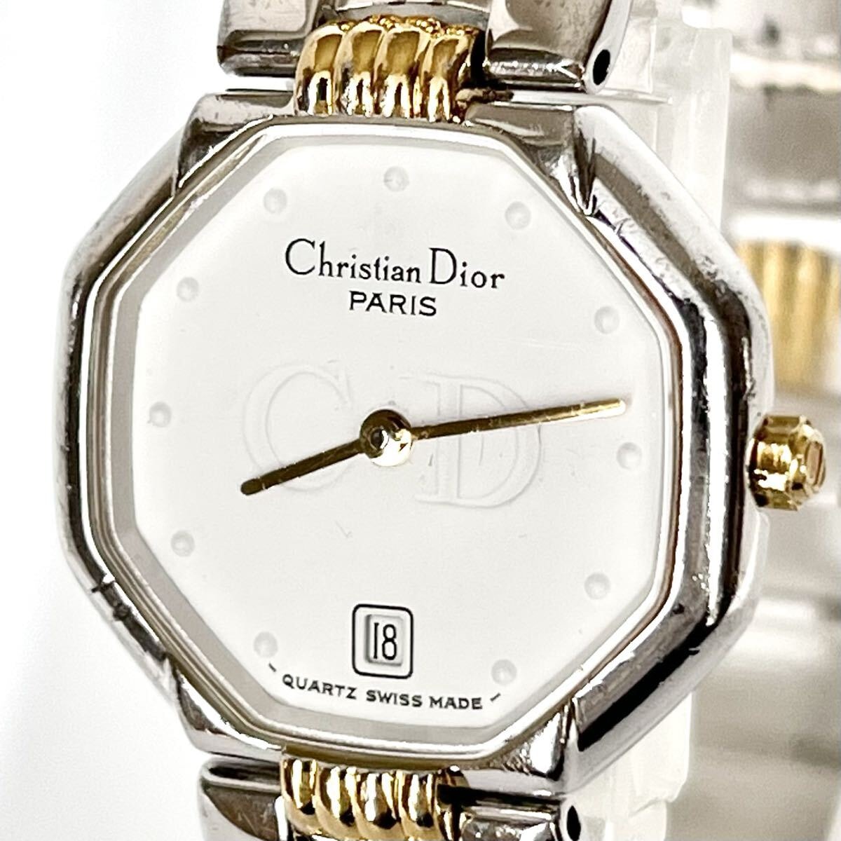 【稼働】磨き済み クリスチャンディオール Christian Dior レディース 腕時計 美品 電池新品 ゴールド s2254