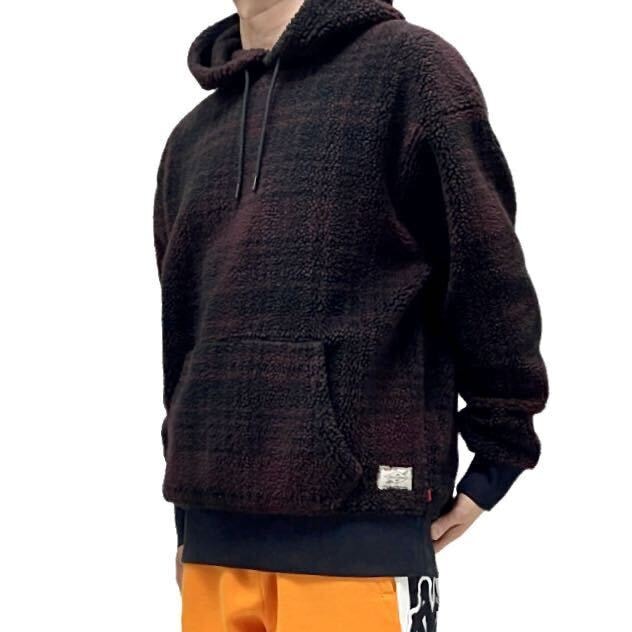 中古 Levi's × Justin Timberlake Fresh Leaves Deep Pile Fleece Hoodie Pullover リーバイス ジャスティンティンバーレイク パーカー M