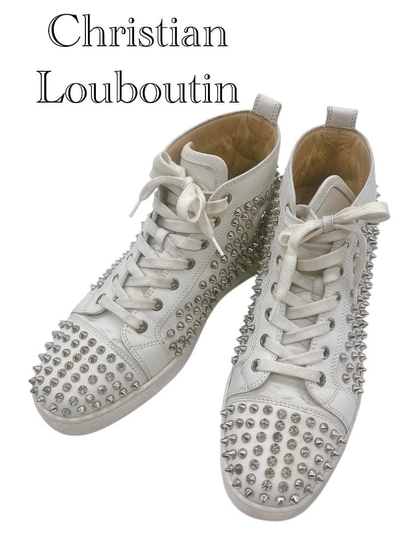 ルブタン ルイ スパイクスタッズ レザー ハイカット スニーカー