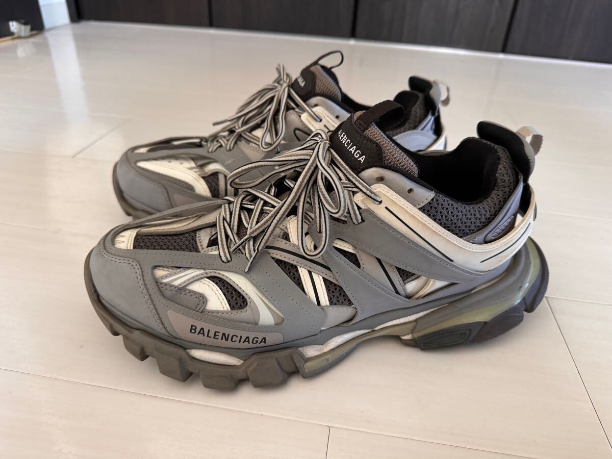 やや傷や汚れあり】Balenciaga Track Sneaker Grey/Whiteバレンシアガ 