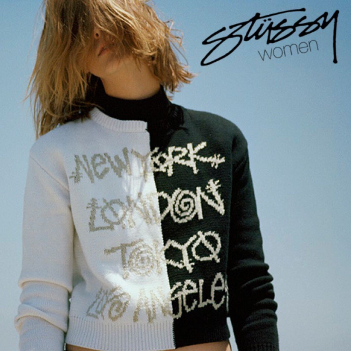 【希少】ステューシー ワールドツアー スプリットニット STUSSY