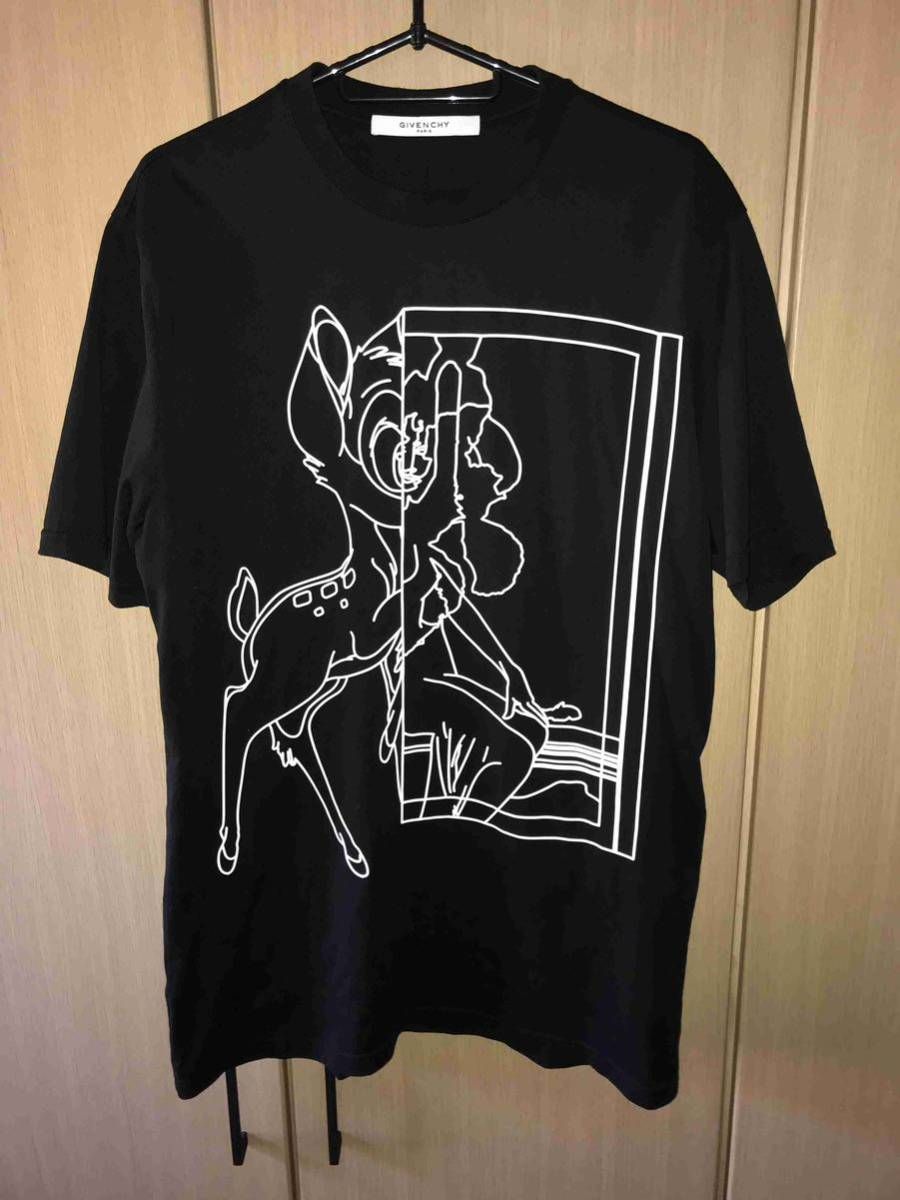 国内正規 限定 17SS GIVENCHY ジバンシー ジバンシィ Disney Bambi ディズニー バンビ コラボ モノトーン Tシャツ XS