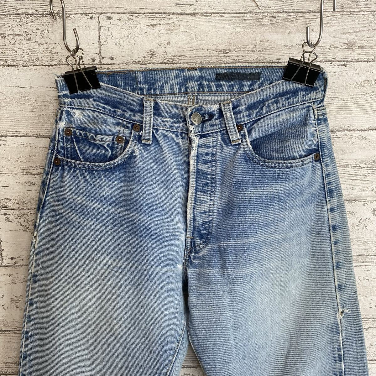 70's リーバイス 501 USA製 66後期 赤耳 ヴィンテージ ジーンズ　縮率8% ボタン裏6 W29 デニム