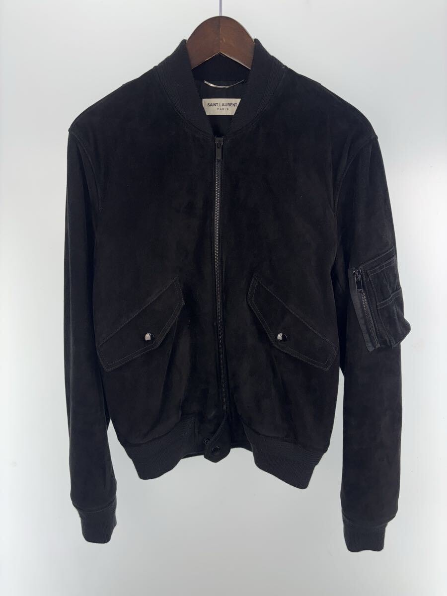 A (未使用に近い)】美品 サンローラン MA-1 スエード レザージャケット