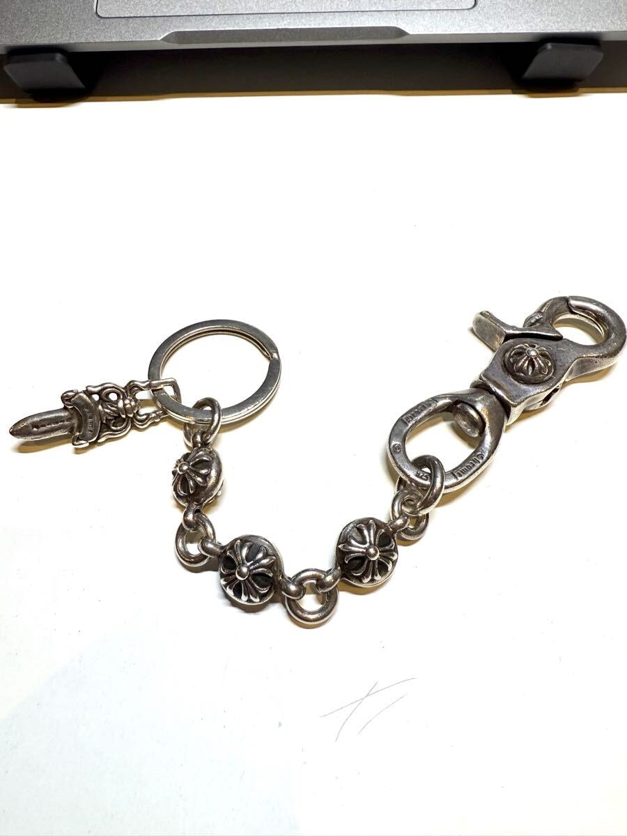 クロムハーツ CHROME HEARTS(クロムハーツ) CLIP NO2 BALL 3D/#2クロスボール ダガー キーチェーン キーリング シルバー ランクB
