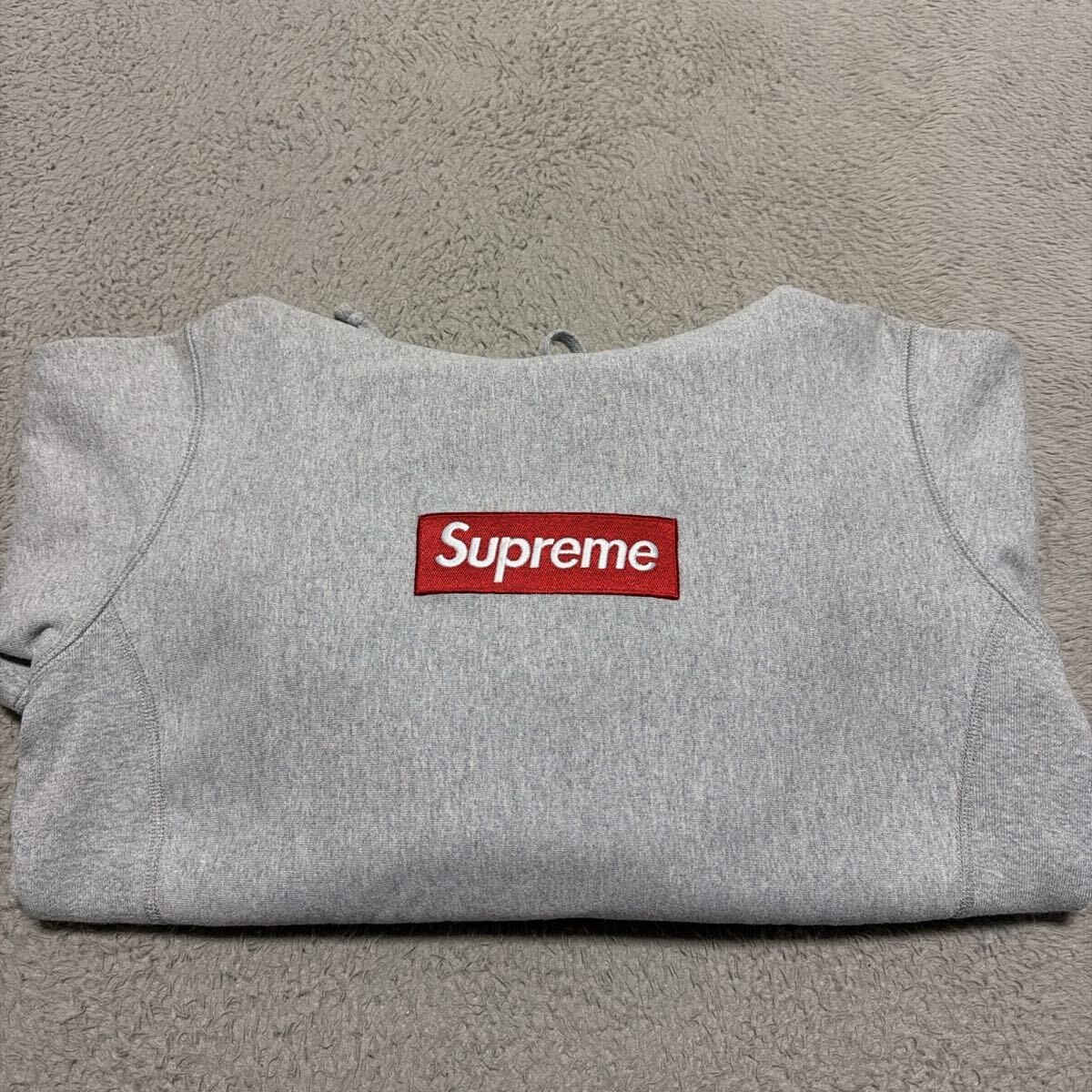 Supreme Box Logo Hooded Sweatshirt パーカー　スウェット　ボックスロゴ　GREY ヘザーグレー s