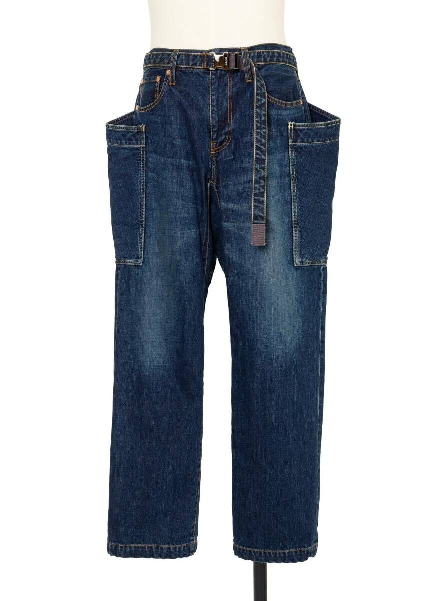新品 正規 sacai Denim Pants Blue [サイズ2] /サカイ/デニム パンツ/ブルー/ワイドポケット/リーバイス/バギージーンズ/25AW
