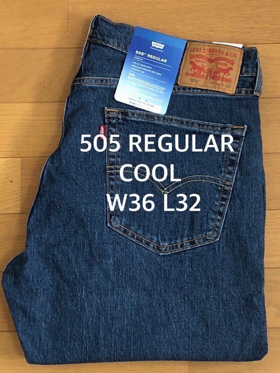 Levi's 505 REGULAR MIDBLUE COOL W36 L32