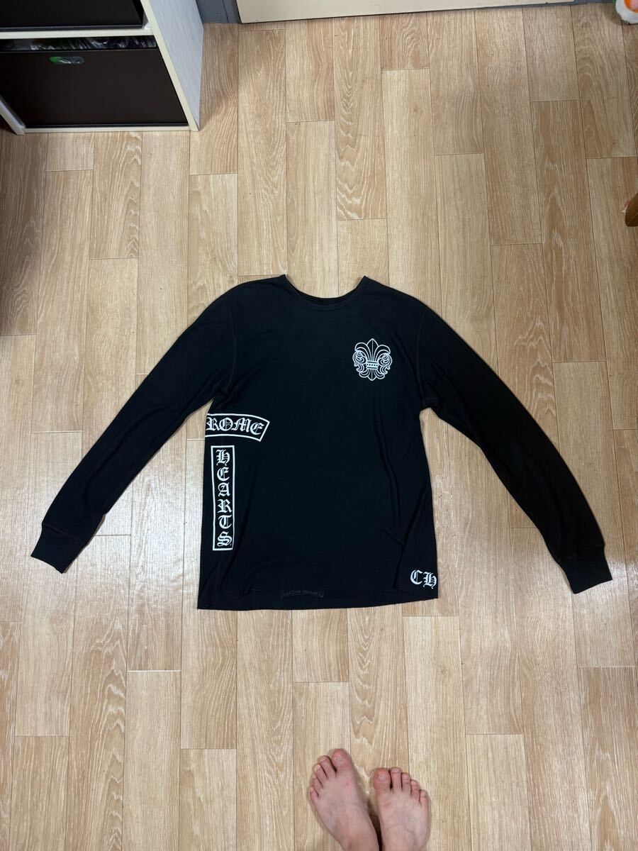 希少　クロムハーツ　サーマル　ロンt 国内正規品　L ブラック　オールド　ロングtシャツ ワッフル