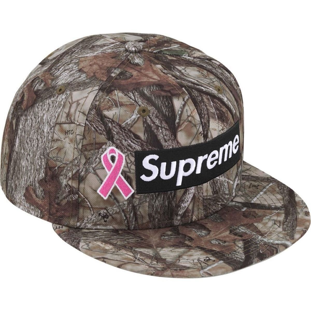新作 新品未着用 supreme 25FW Breast Cancer Awareness Box Logo New Era COLOR/STYLE：TrueTimber HTC Fall Camo 7 1/2 59.6cm 