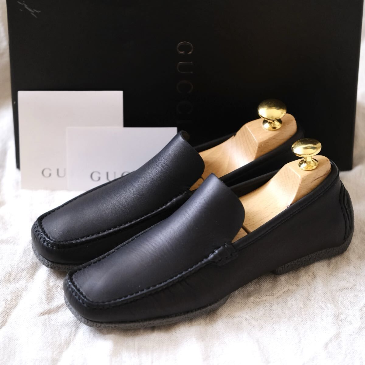 新品未使用GUCCIグッチドライビングローファー黒34 1/2