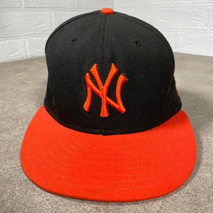 Newera ニューエラ キャップ NY 帽子 ブラック オレンジ ニューヨーク