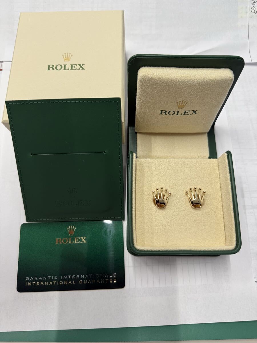 １円売り切り★ロレックス★カフスボタン★18Kイエローゴールド★ギャランティーカード有★正規品★シークレット商品★