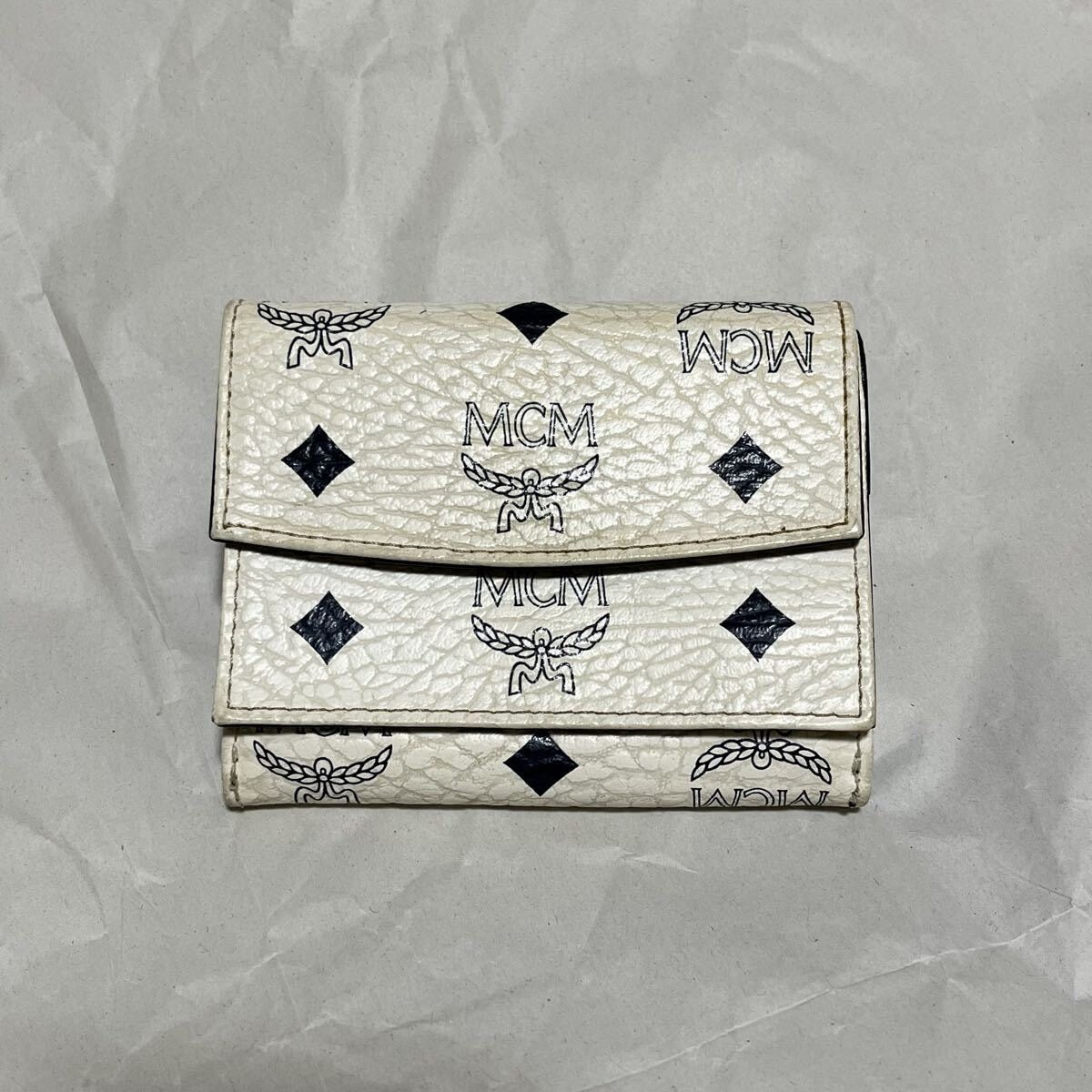 【希少/ドイツ製】【MCM】 三つ折り財布 ヴィセトス柄 レザー 36044 エムシーエム
