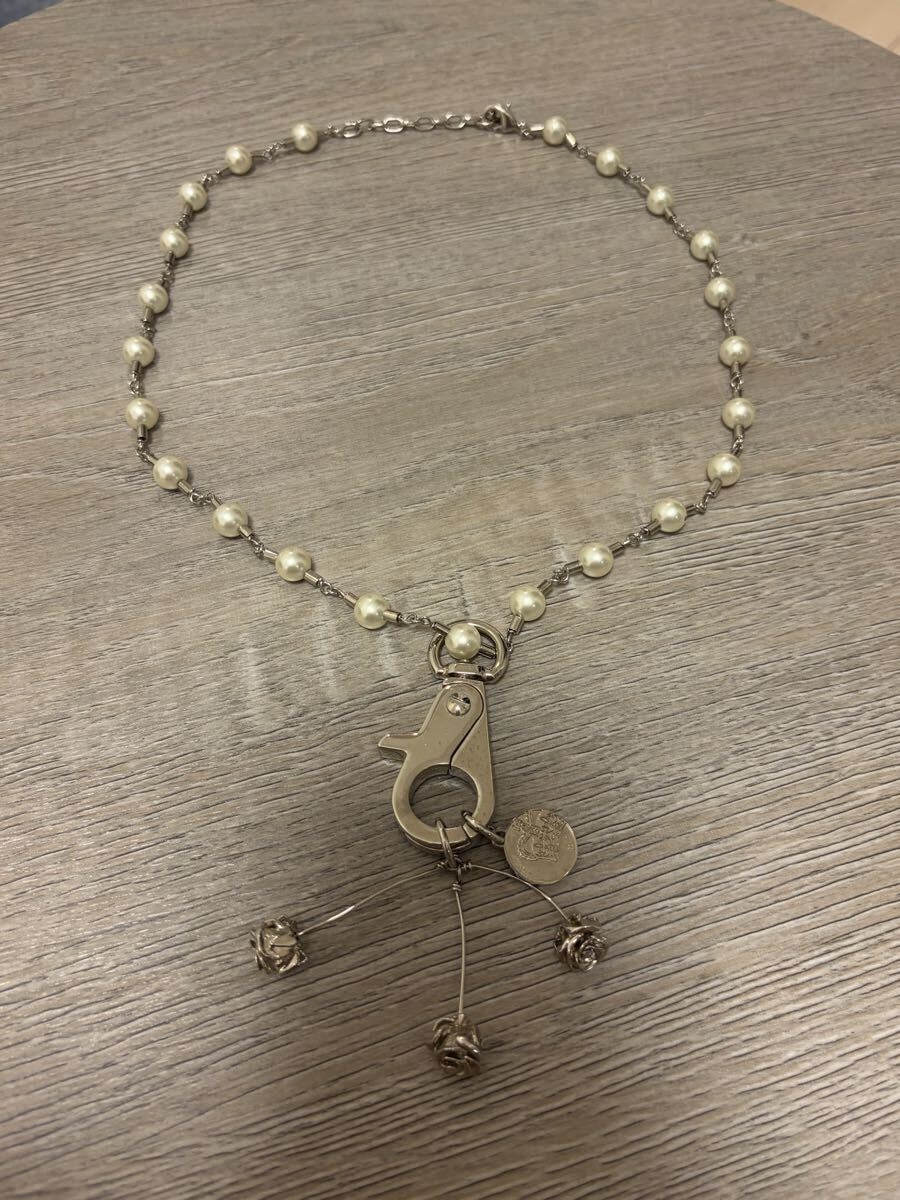 アーカイブ　美品　ディオール（DIOR）クリップデザイン パールネックレス 