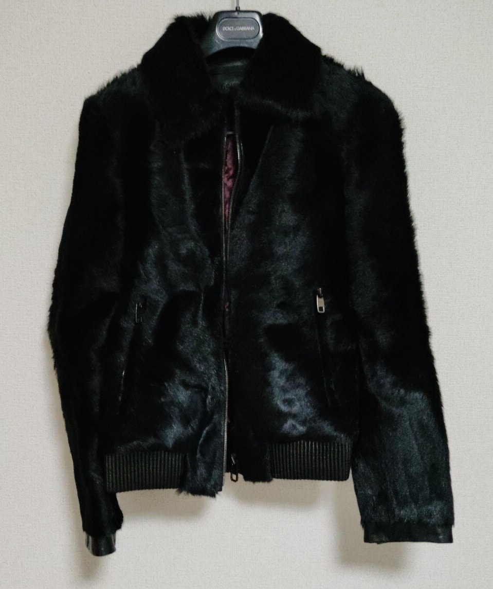 美品　激レア　顧客優先販売　定価80万　16AWコレクション DOLCE＆GABBANA ドルチェ＆ガッバーナ　ファージャケット 