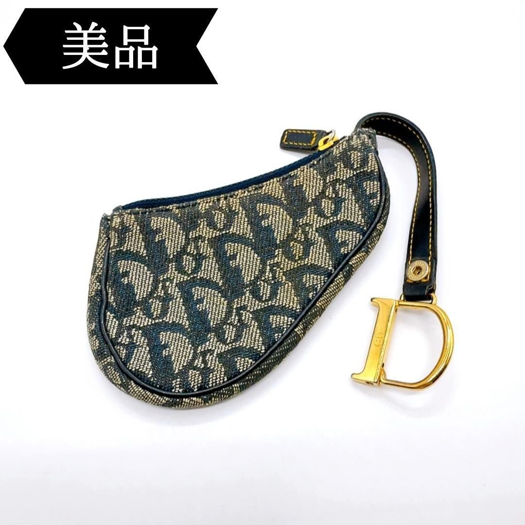 ◇クリスチャンディオール◇キャンバス×レザー/サドル/トロッター/コインケース