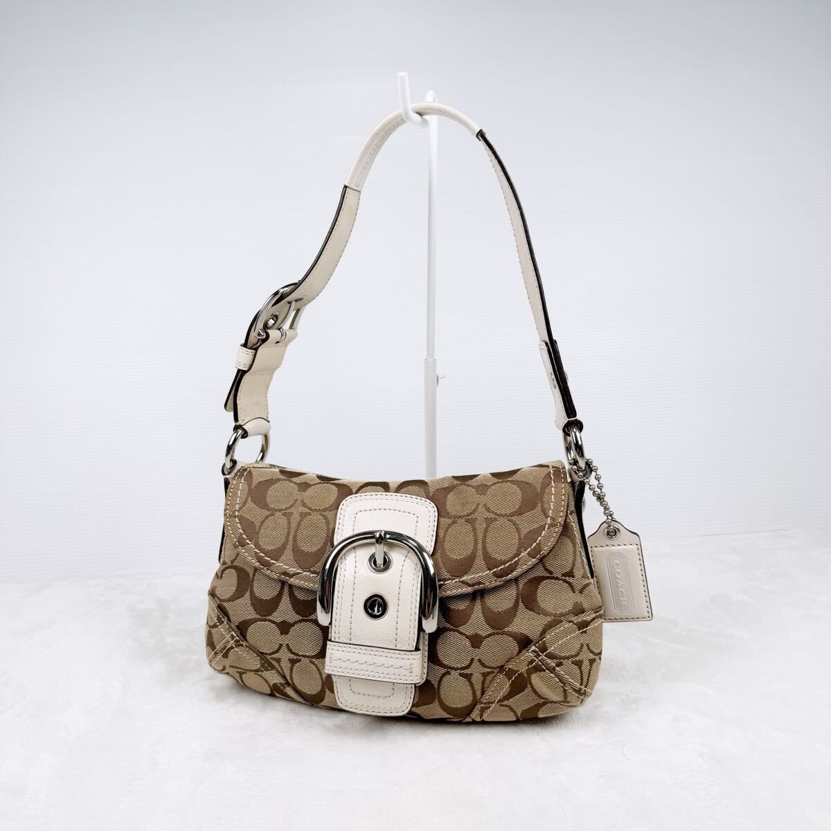 Coach Soho Signature Hobo Shoulder Brown コーチ ソーホー シグネチャー ワンショルダーバッグ ハンドバッグ 肩掛け ブラウン系