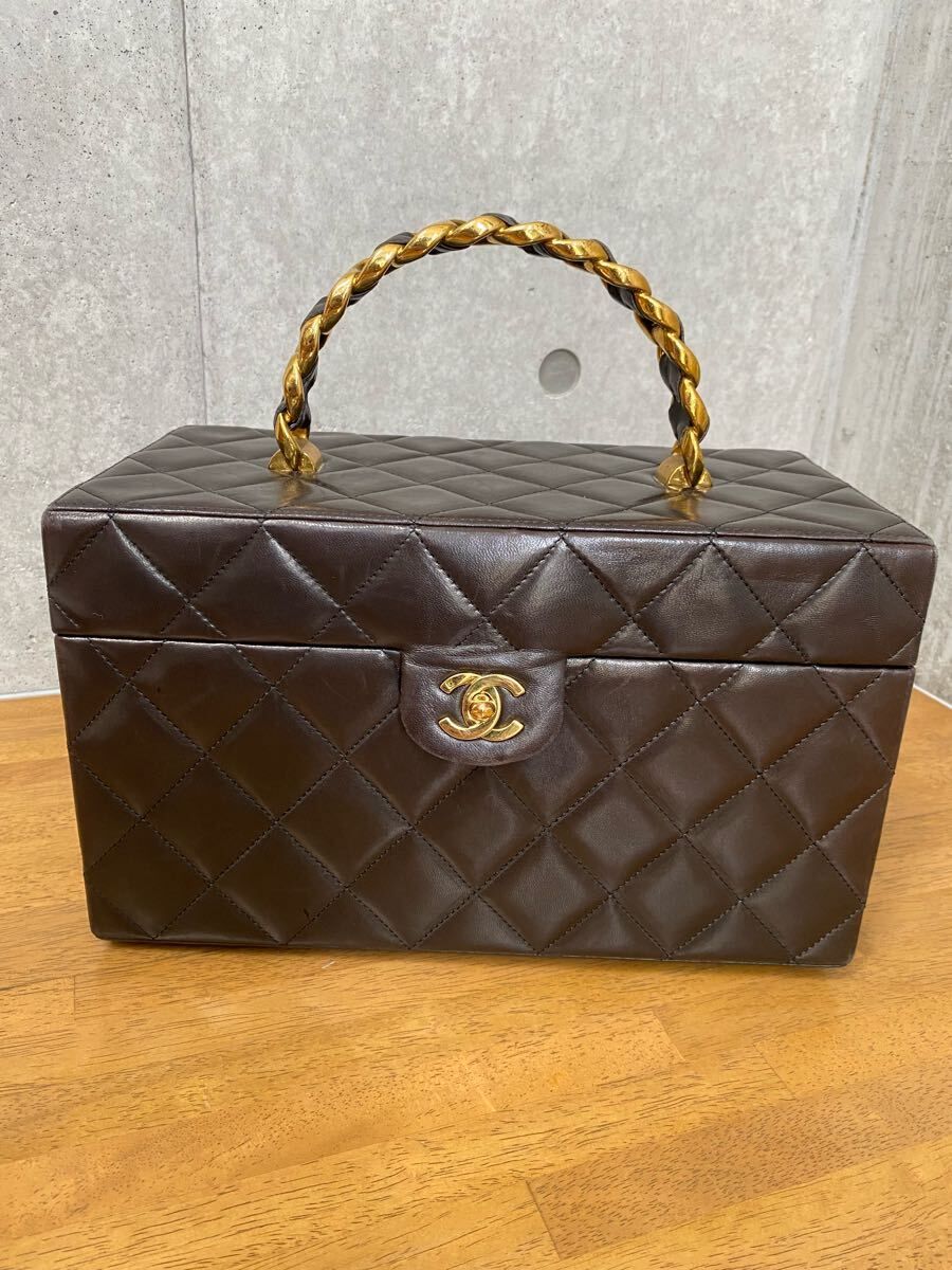 CHANEL バニティ　メイクボックス　ビンテージ　レア　マトラッセ　バッグ シャネル