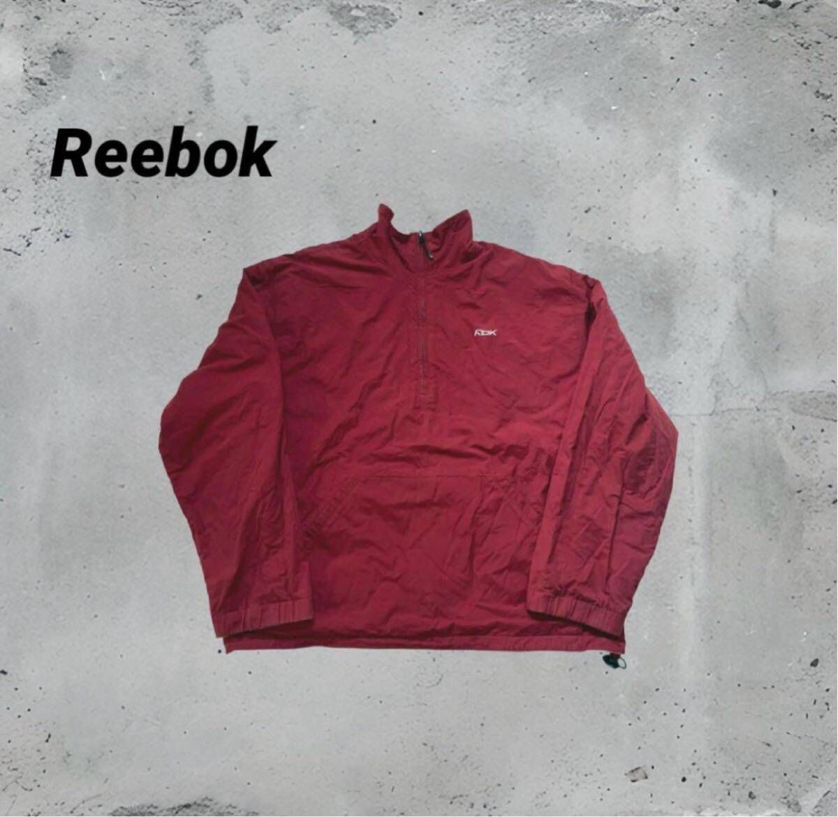 00s Reebok リバーシブル　ハーフジップ　レッド　XLサイズ　ヴィンテージ　 ブルゾン ジャージ　アメカジ　ストリート　