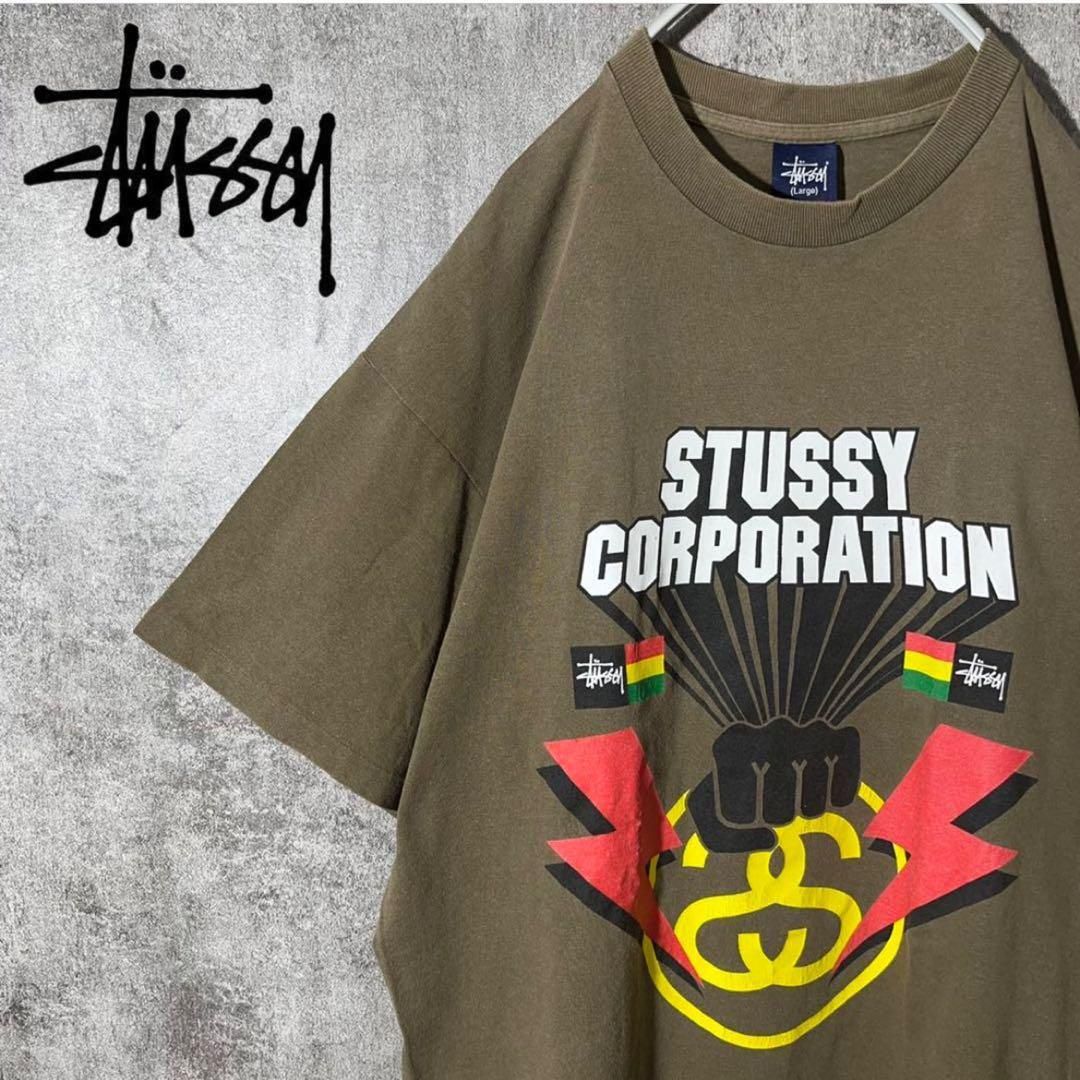 [大人気] ステューシー　Tシャツ　SSリンク　ドクロ　レアプリント　存在感◎