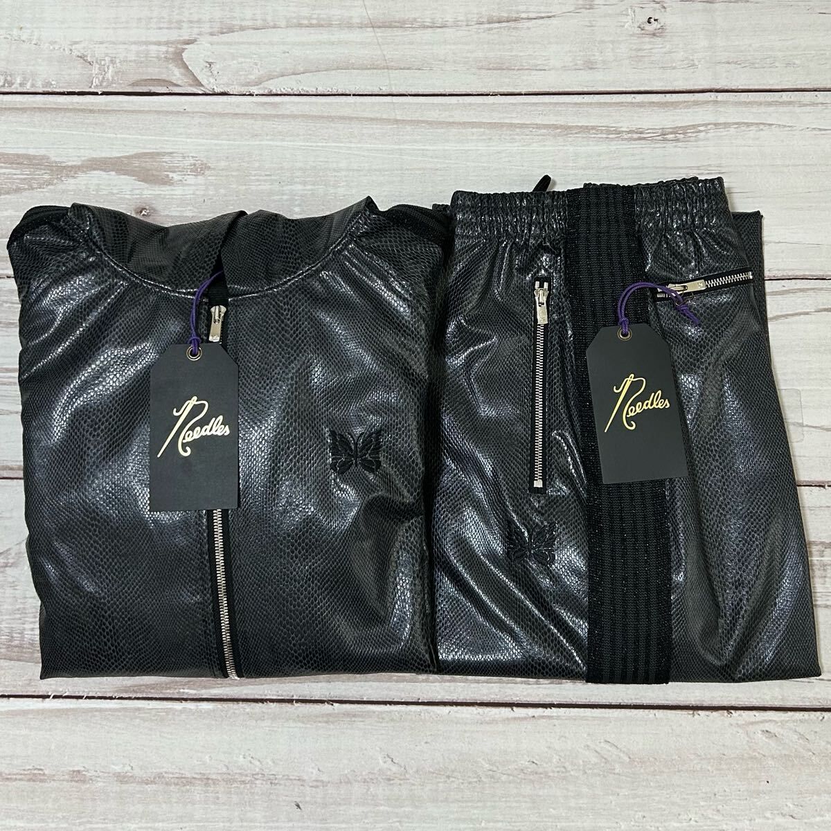 needles nubian 別注　セットアップ　レザー　BADHOP L