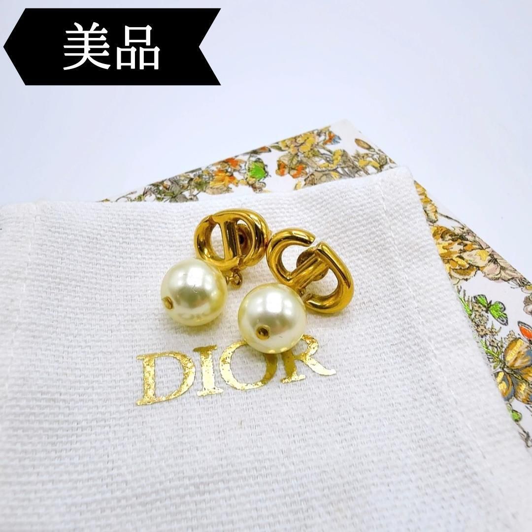 ◇ディオール◇GP/フェイクパール/CDネイビー/ピアス/ブランド