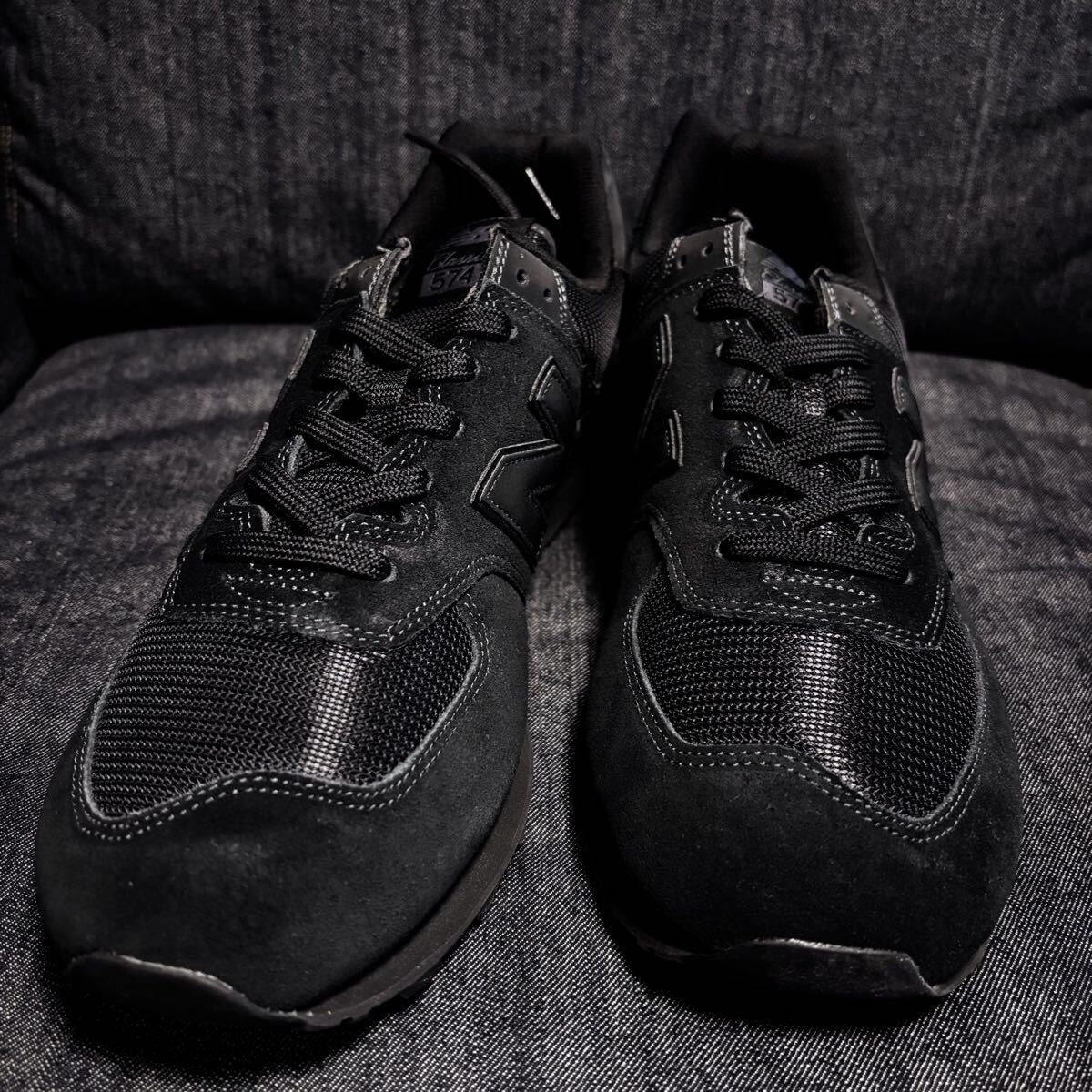 新品 31cm US13 New Balance 574 ニューバランス ML574EVE BLACK 黒 大きな靴 大きい靴 スニーカー 