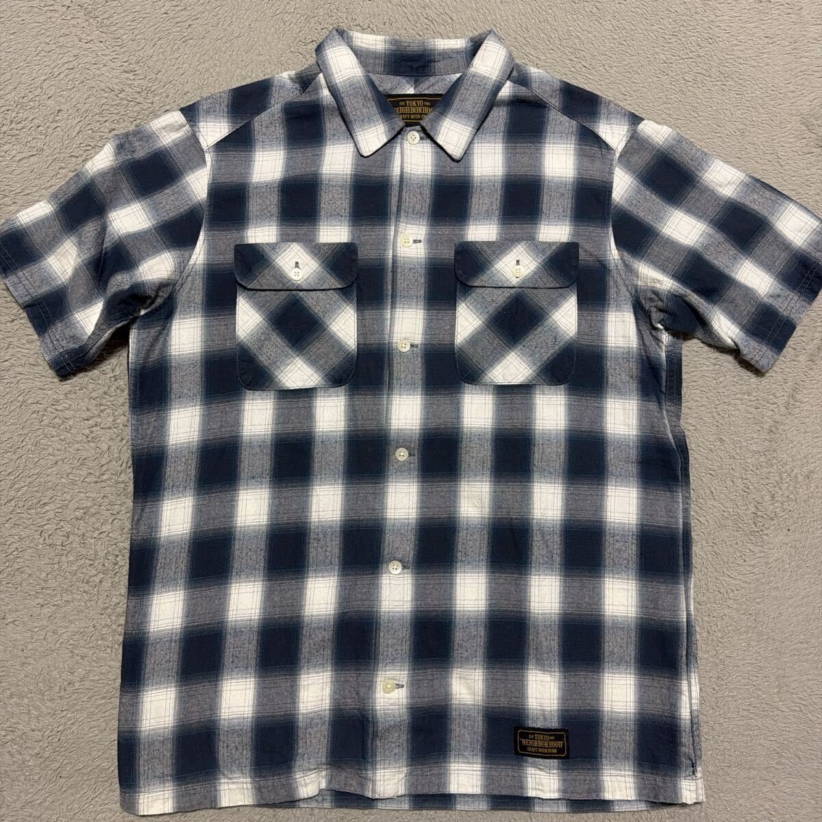 20ss NEIGHBORHOOD B&C SHIRT オンブレ　チェックシャツ　ネイバーフッド　シャツ　半袖