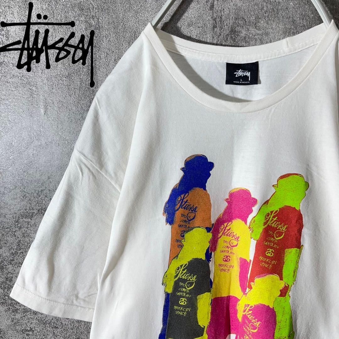 [大人気]　ステューシー　Tシャツ　ビックプリント◎　ワールドツアー　存在感◎