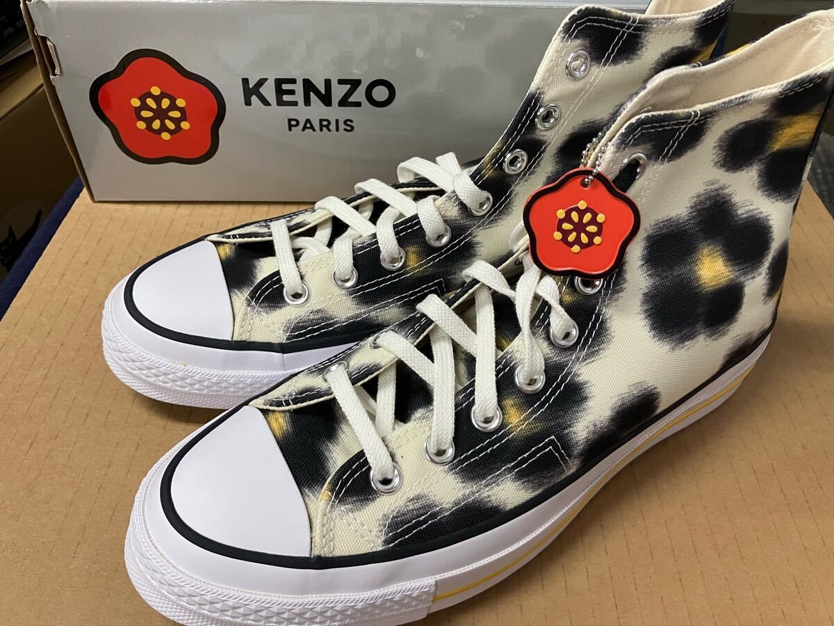 日本未発売27.5cmKENZOケンゾー Hana Leopard Sweet Cornハナレオパード ハイカットスニーカーconversenewbalanceprimariesct70nike