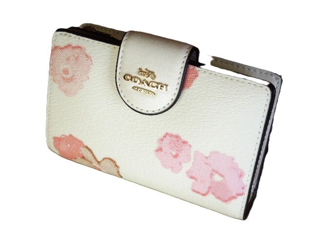COACH コーチ 財布 二つ折り財布 フローラルプリント CR792 IMCAH チョークマルチ 新品