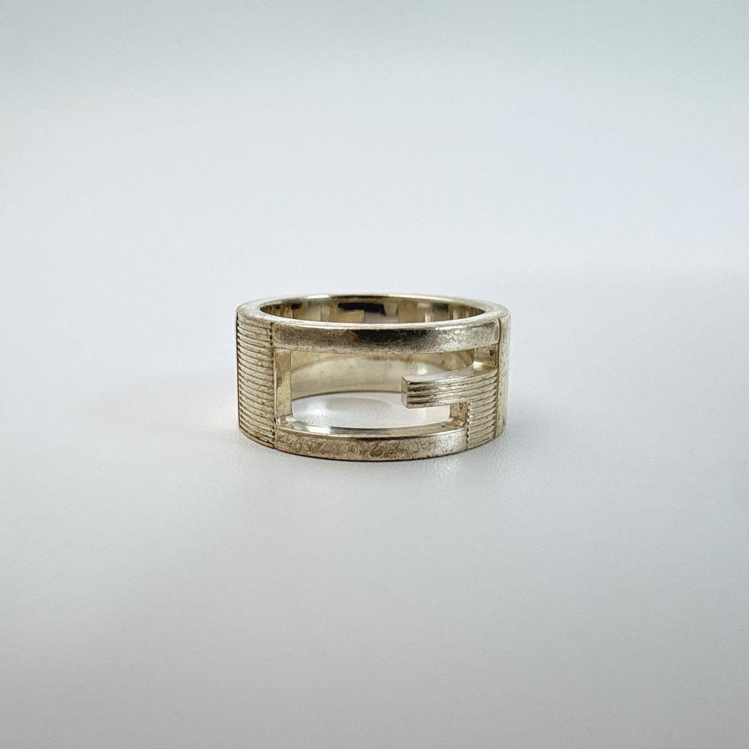 グッチ ブランデッドGリング 指輪 シルバー SV925レディース メンズ 8号