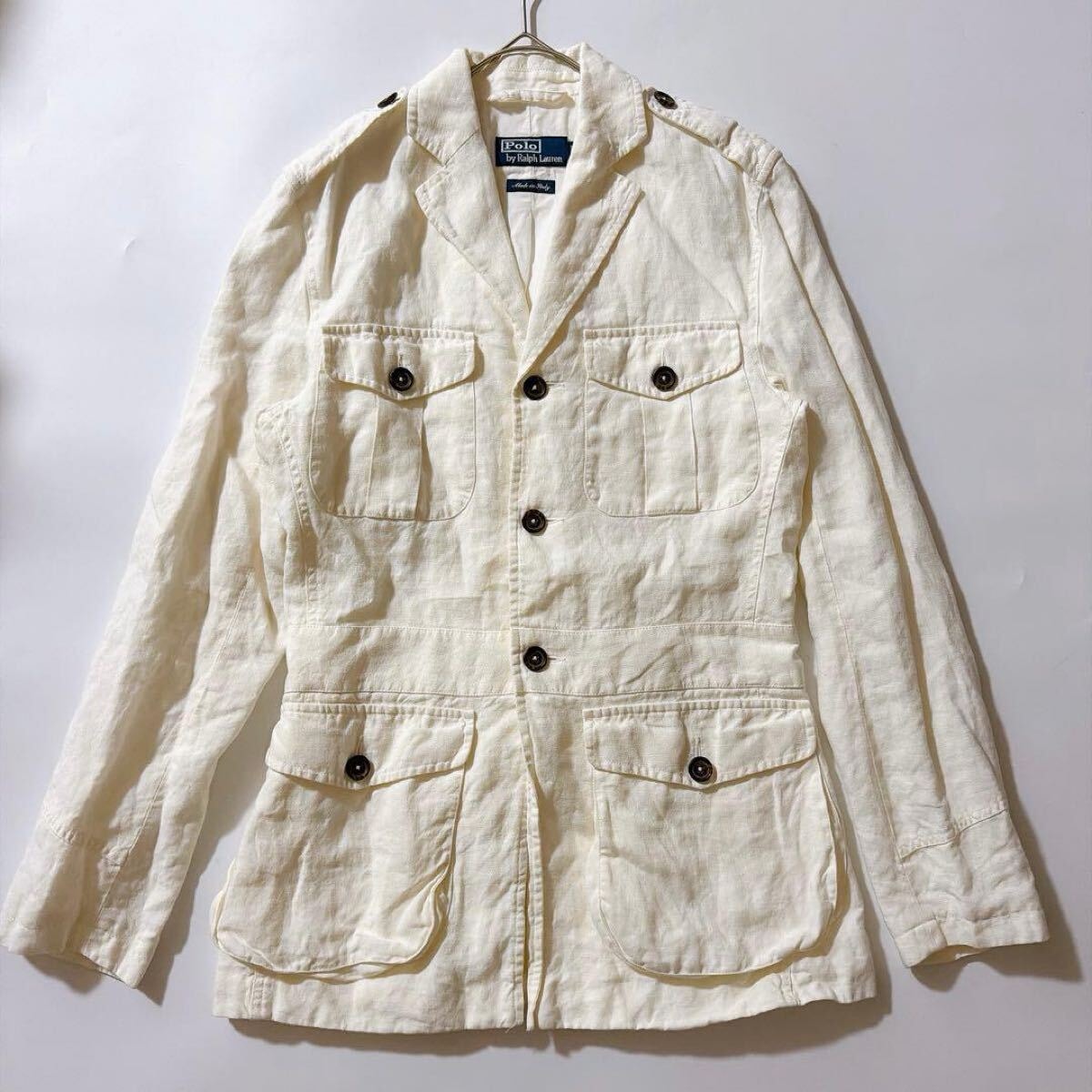 polo Ralph Lauren イタリア製　サファリジャケット 古着 ラルフローレン Ralph Lauren POLO RALPH LAUREN サファリ