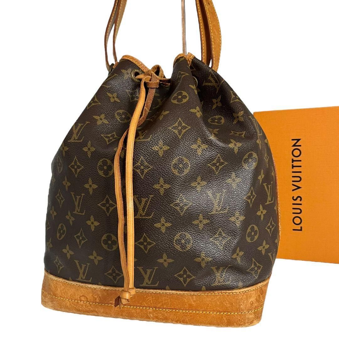 正規品　ルイヴィトン　LOUIS VUITTON　モノグラム　ノエ　ショルダーバッグ　ハンドバッグ　ブラウン　茶　巾着　美品