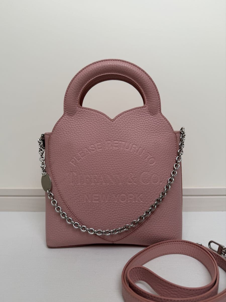 ティファニー　リターントゥティファニー　ミニ トート バッグ　ショルダーバッグ　Tiffany & Co.　TIFFANY & CO. ピンク　チェーン