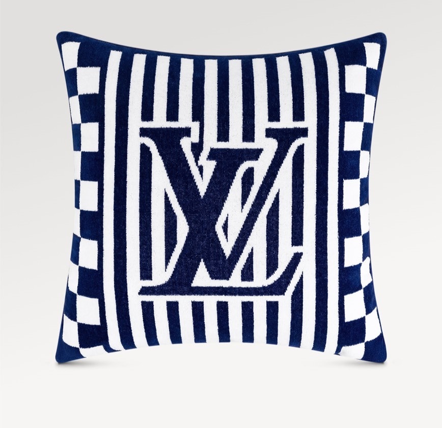 新品 未開封 ルイヴィトン Louis Vuitton グラフィカル M77626 ブルー クッション クッサン・プラージュ LV 