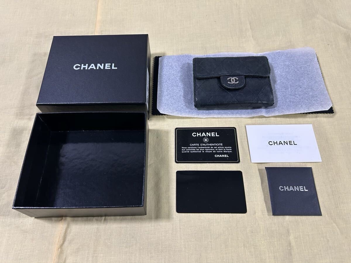 CHANEL ココマーク マトラッセ ラムスキン コインケース