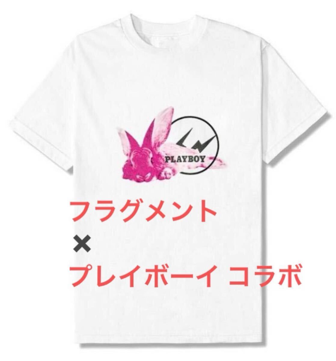 メンズ Fragment Meets Playboy Pink BunnyWhite Tee XL 藤原ヒロシ FRGMT フラグメント プレイボーイ バニー Tシャツ ホワイト ピンク 白