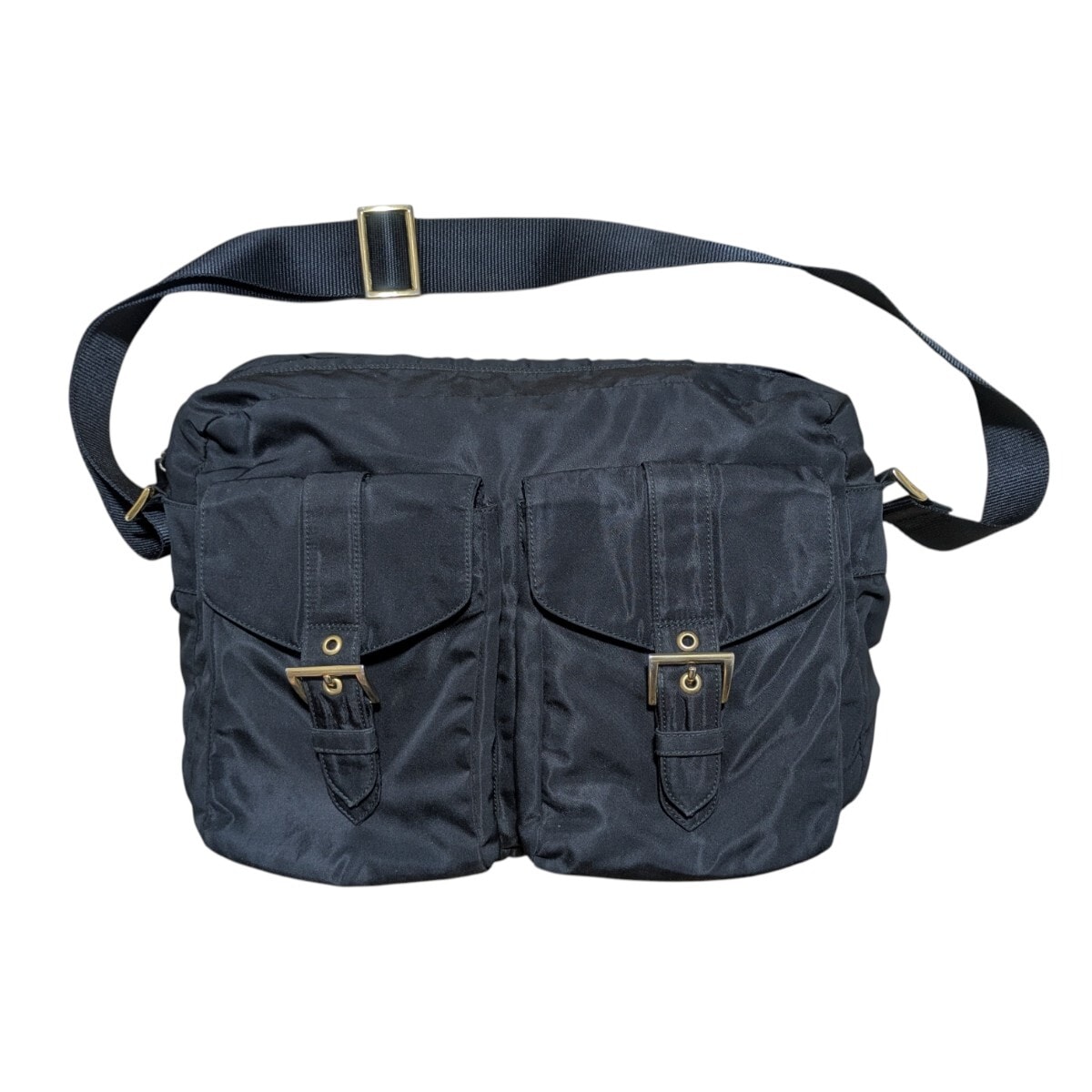 PRADA ショルダーバッグ ナイロン ブラック 黒 トライアングルロゴ 三角ロゴ 斜め掛け y2k archive プラダ